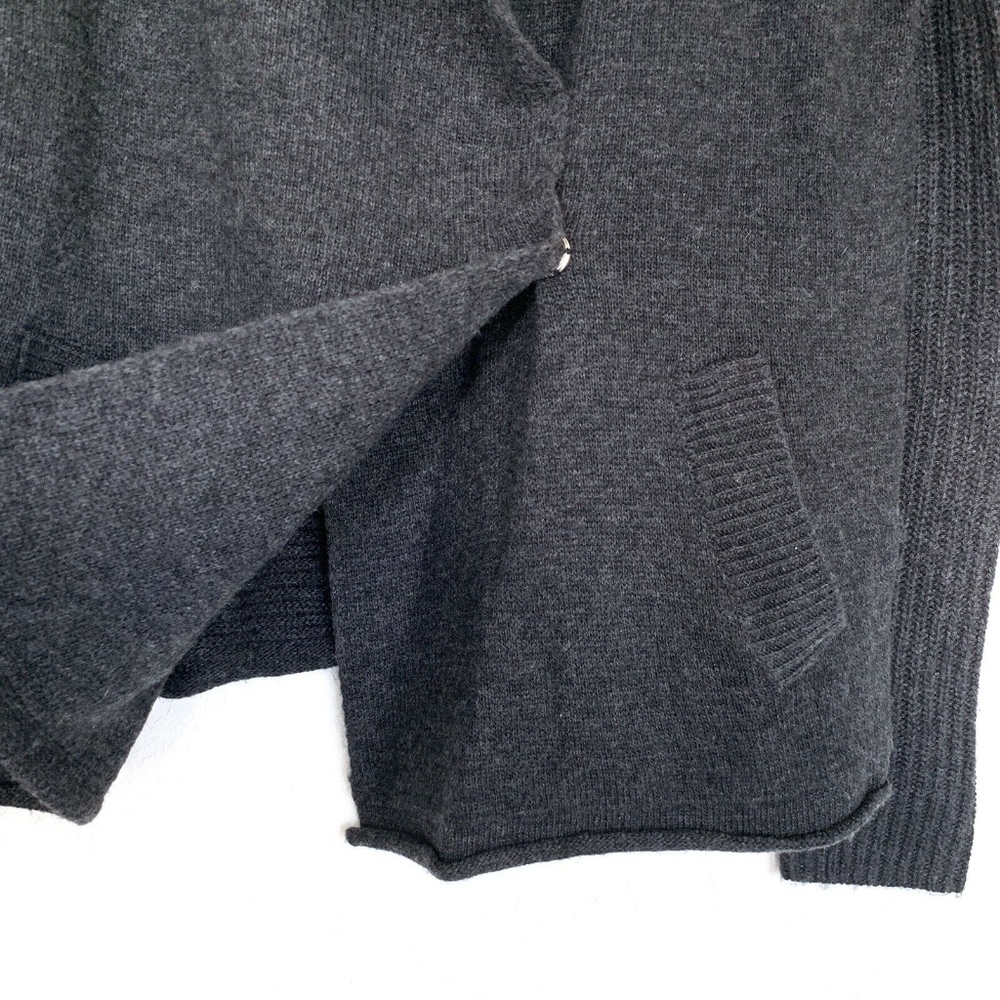 Ethereal Paper Crane Gray Knit Cardigan Sweater - Picture 4 of 8